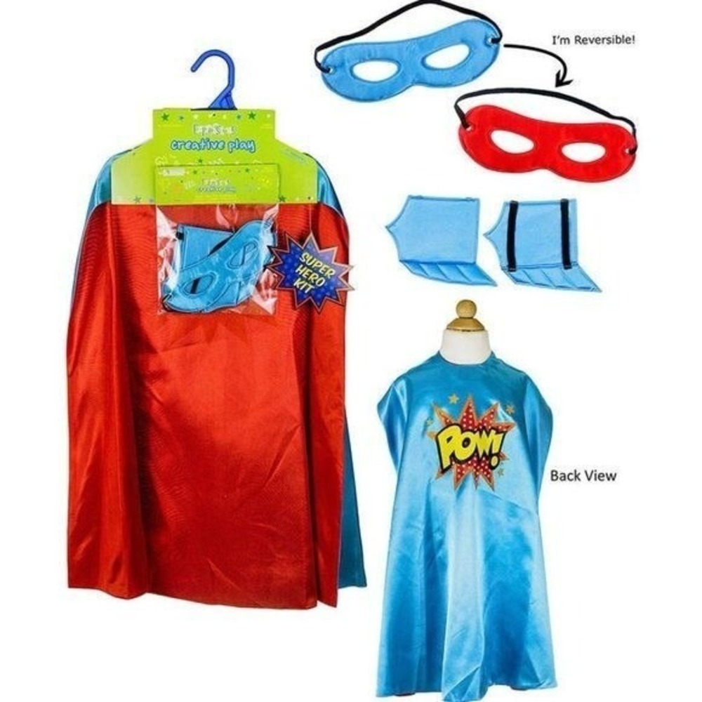 Super Hero Dress Up Costume 1 Size Kids Boys Superman Halloween Character NWT